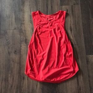 Lululemon Red Cutout tank